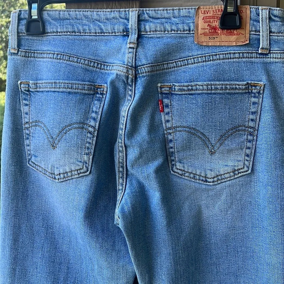 Levi’s 519 Low Flare Light Wash Rigid Jeans. Vintage Boho Y2K Size 9 Jrs. - Picture 5 of 6